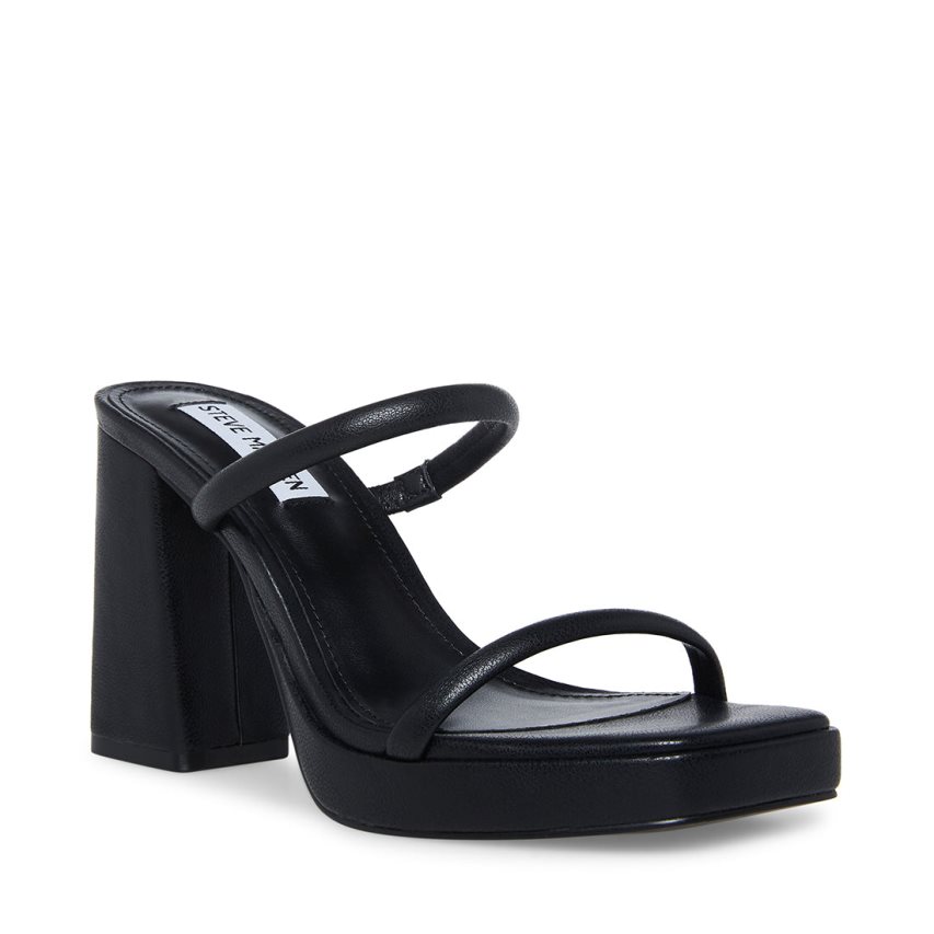 Black Steve Madden Polly Women's Heels Sandals | PH 4302VND